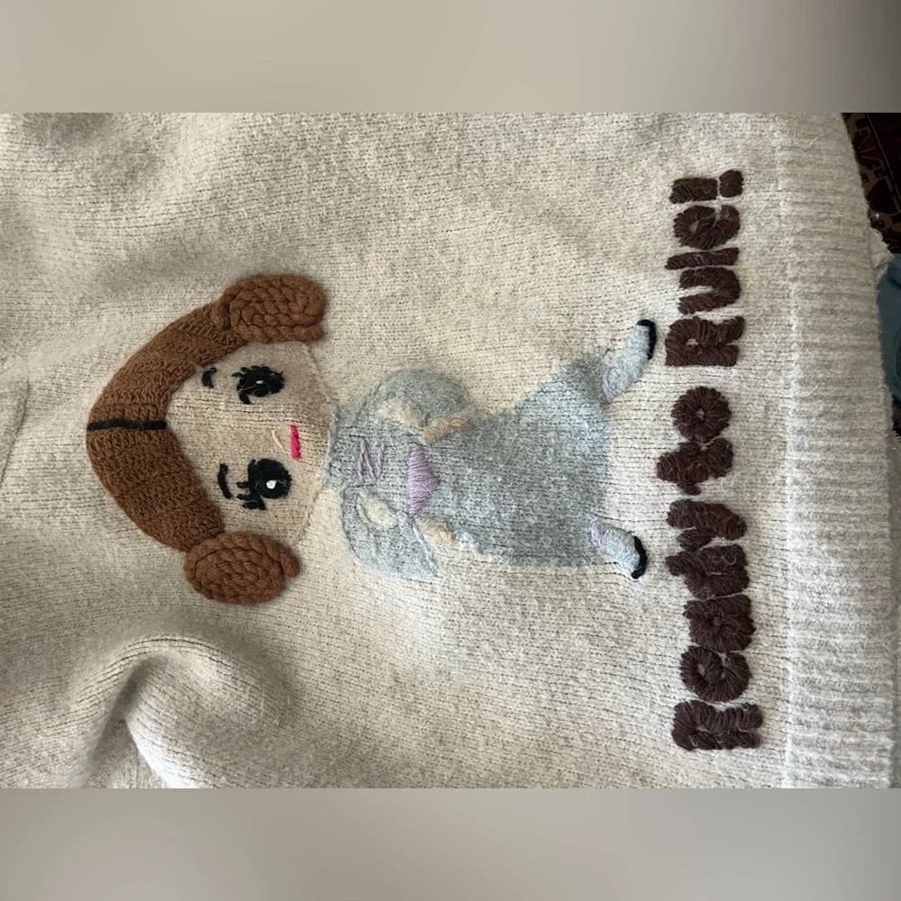 Zara Limited Edition Collectible Princess Leia StarWars Oversized Sweater M - Picture 7 of 9